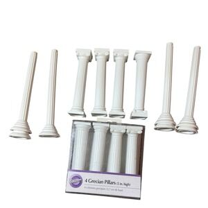 Wilton Grecian Pillars 5 Inch and 7 Inch plus one Cake Separator Plate